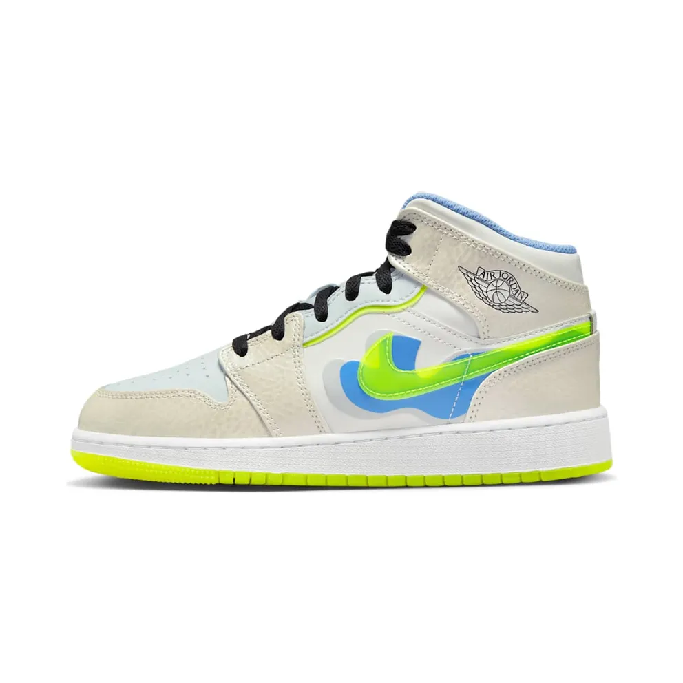 Air Jordan 1 Mid SE GS “Warped Swoosh'” (DV1314-017)