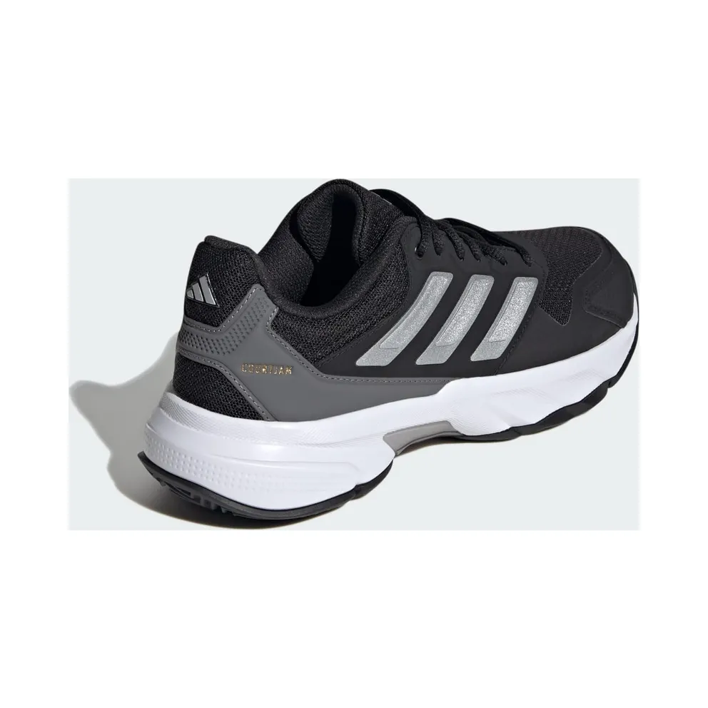 Adidas CourtJam Control 3 Tennis Shoes Core Black / Silver Metallic / Grey Four (ID2458)