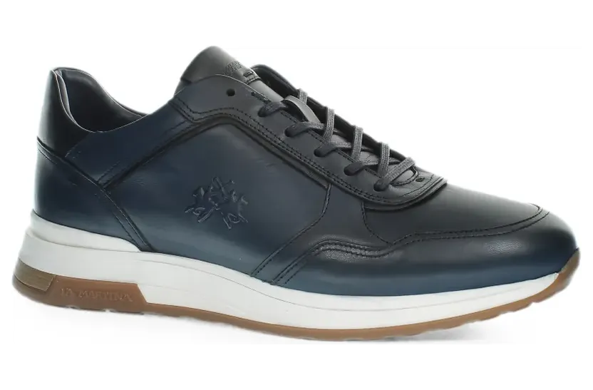 La Martina Buttero leren “Blue” (LFM2420603110)