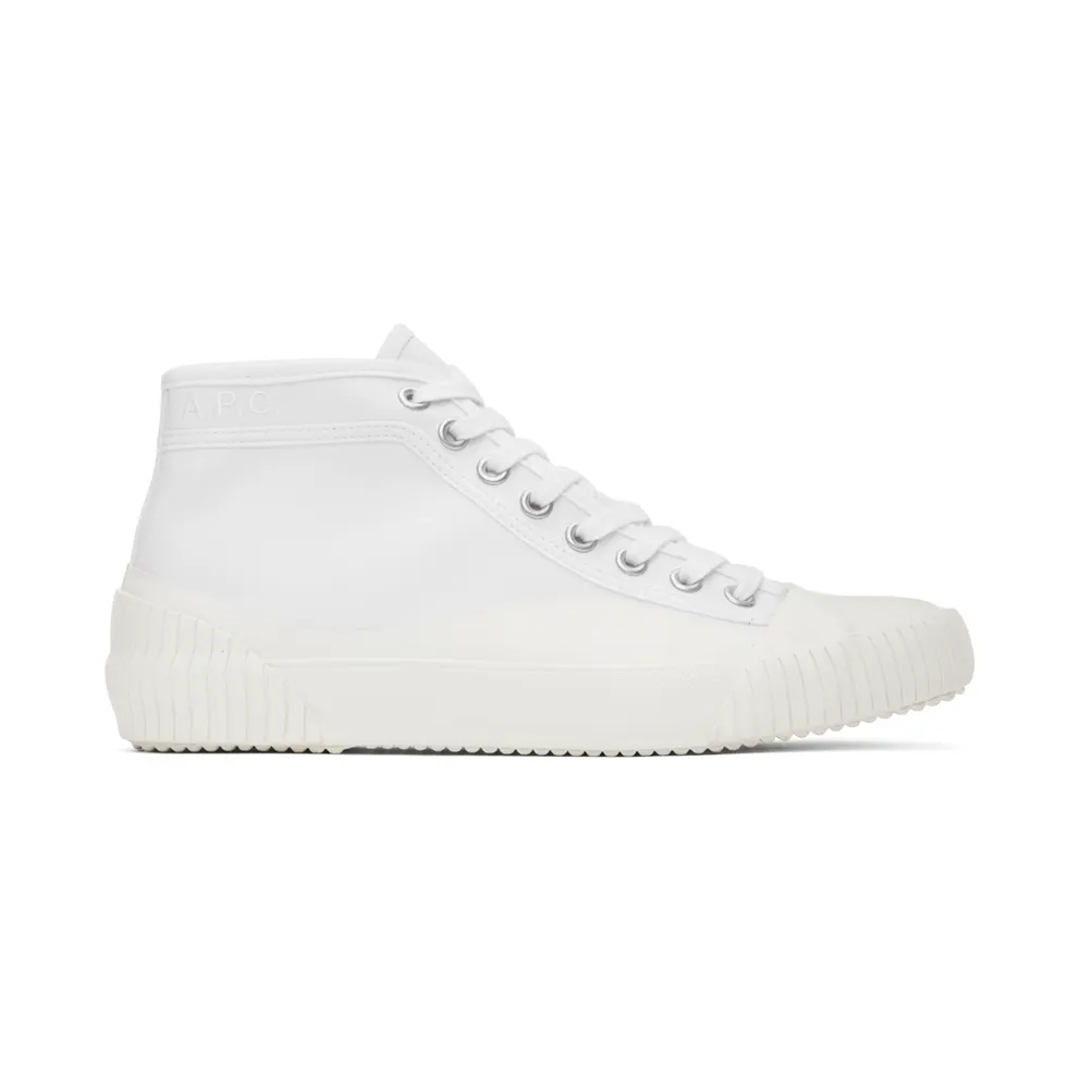 A.P.C. White Iggy High-Top Sneakers (COEYS-M56107)