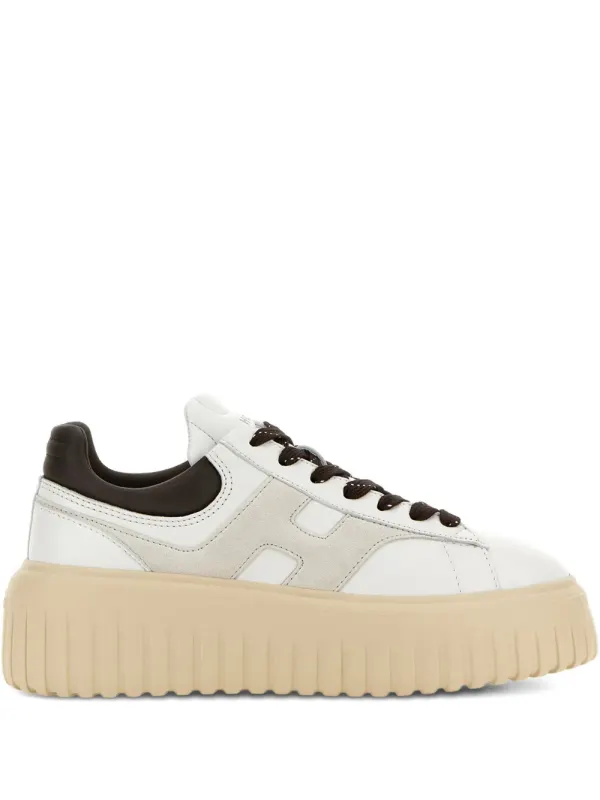 Hogan Leren with plateauzool – White (HXW6450FE91)