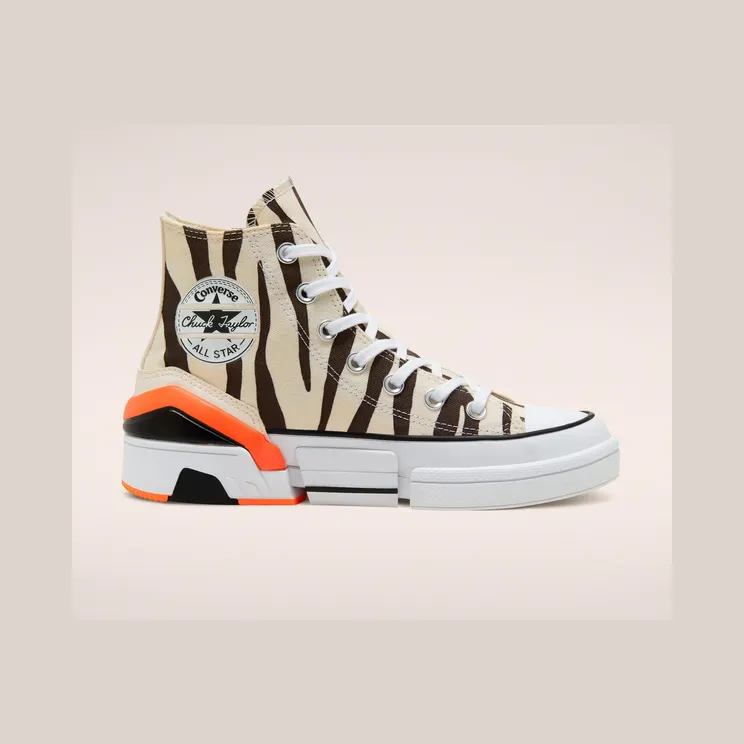 Converse CPX70 High ‘Sunblocked – Zebra Print’ Egret/Black/Total Orange (567720C)