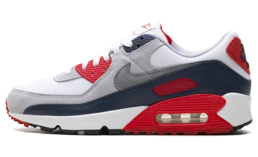 Nike AIR MAX 90 “White/Cool Grey-university Red” (DM0029-117)