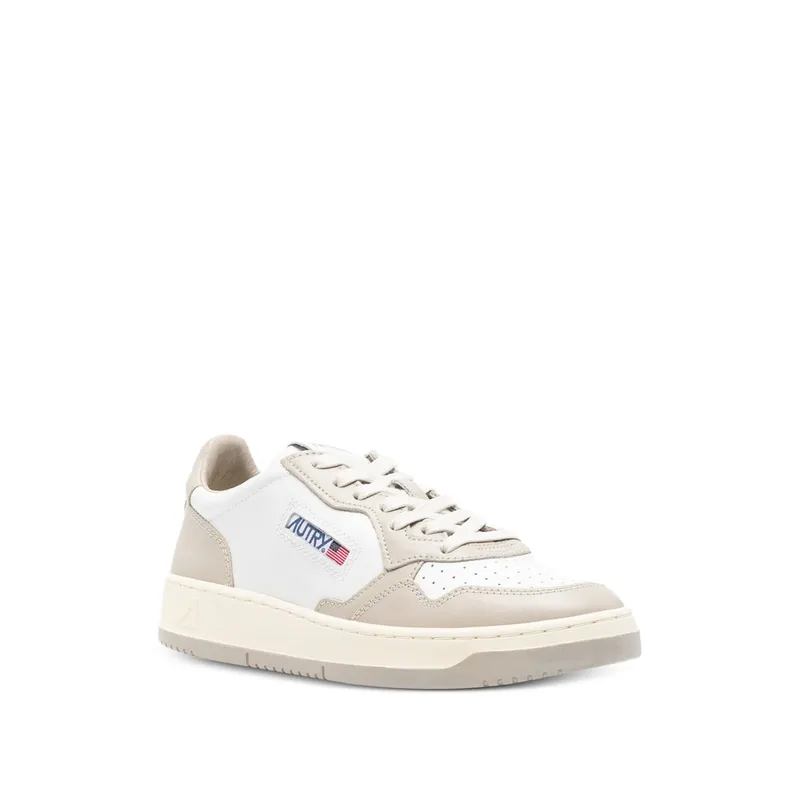 Autry Medalist Panelled Leather “White/Neutrals” (AULM WB67)