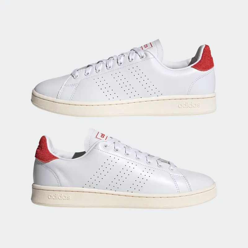 Adidas Advantage Cloud White / Cloud White / Vivid Red (FY8808)