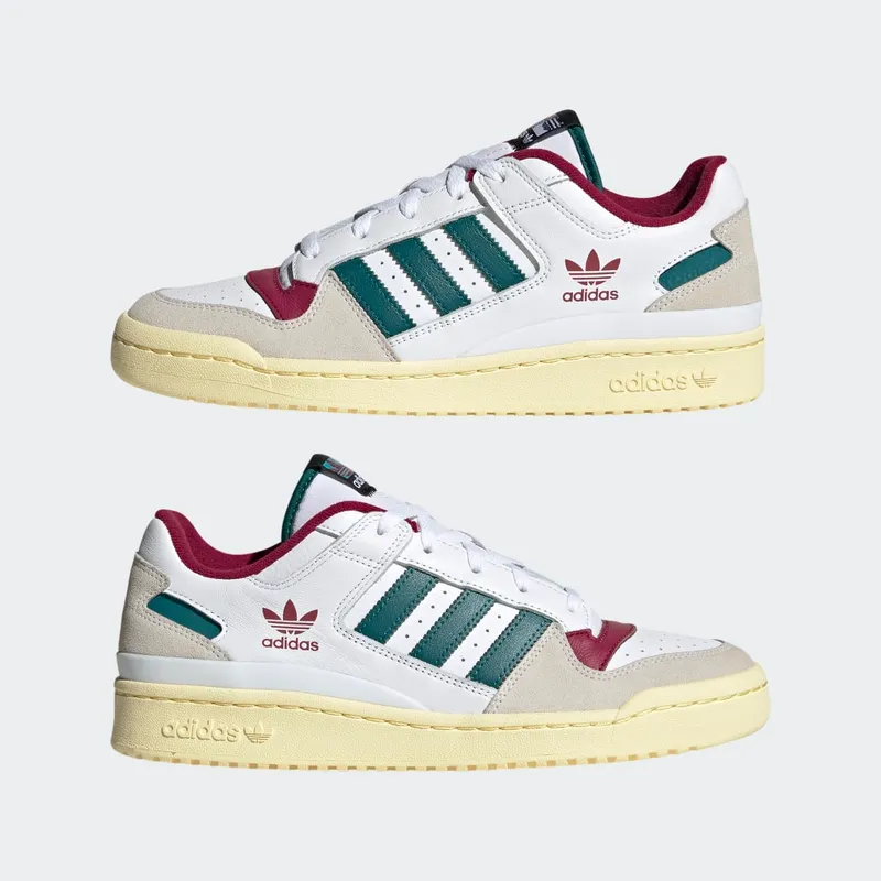 Adidas Forum Low CL Cloud White / Legacy Teal / Legacy Burgundy (HQ6874)