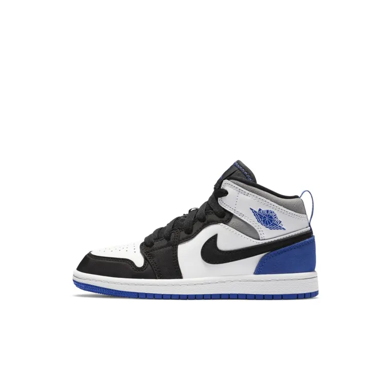 Jordan 1 Mid SE White Black Royal (PS) (BQ6932-102)