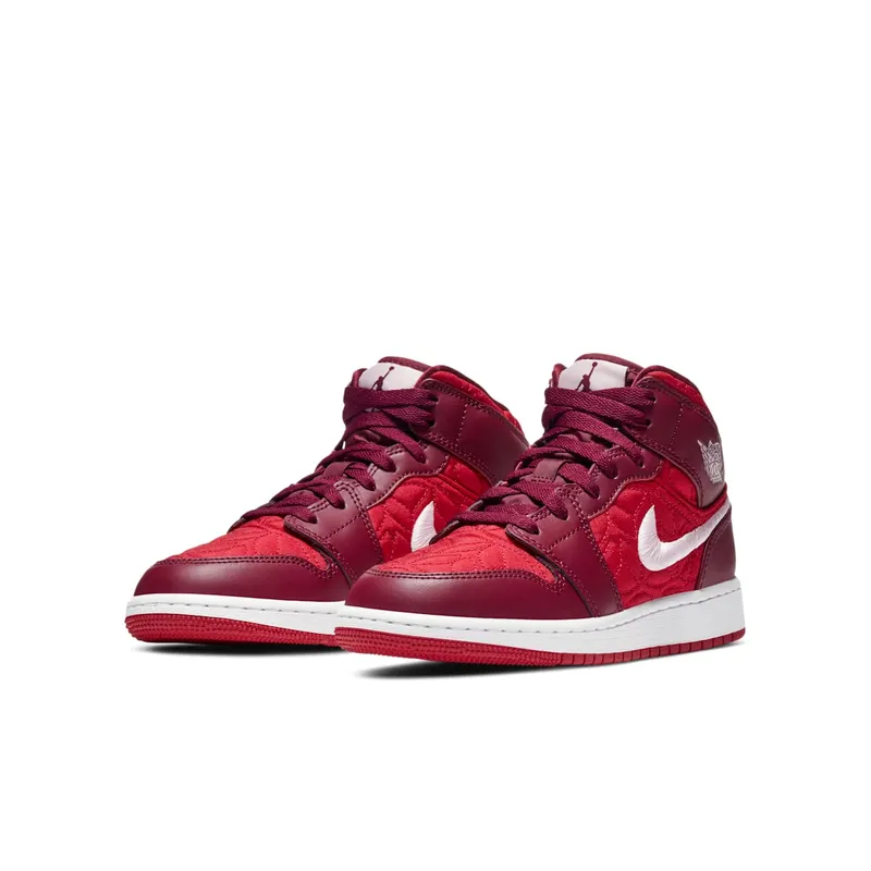 Jordan 1 Mid SE Red Quilt (GS) Deep Red/Sail-Gym Red (AV5174-600)