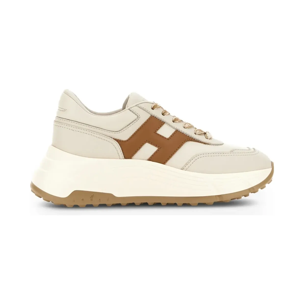 Hogan Hi-Fi logo-patch sneakers – Beige (HXW6690FR30UAI)
