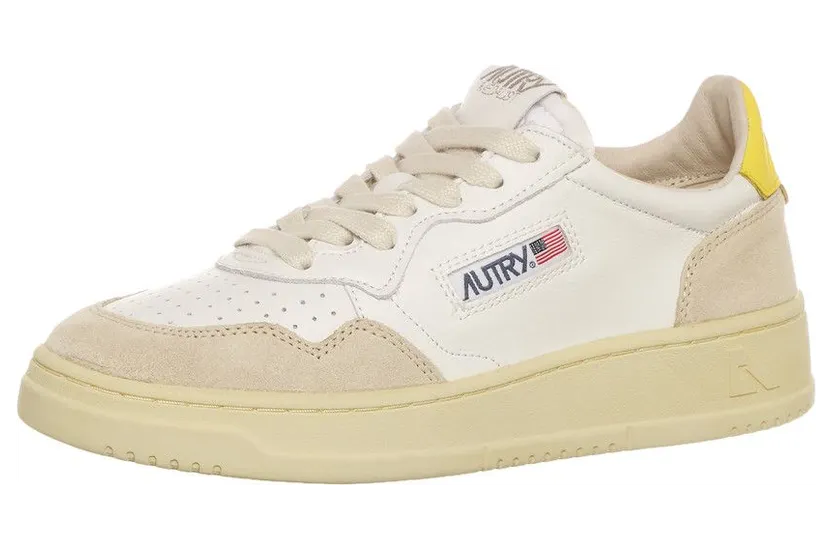 Autry Medalist Low White / Yellow (AULWLS54) (2)
