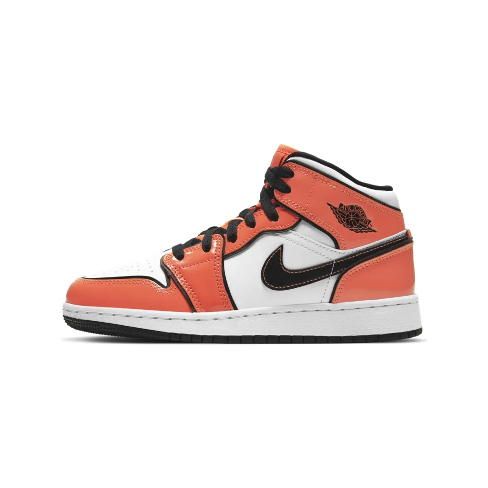 Jordan 1 Mid Turf Orange (GS) Turf Orange/Black/White (BQ6931-802)