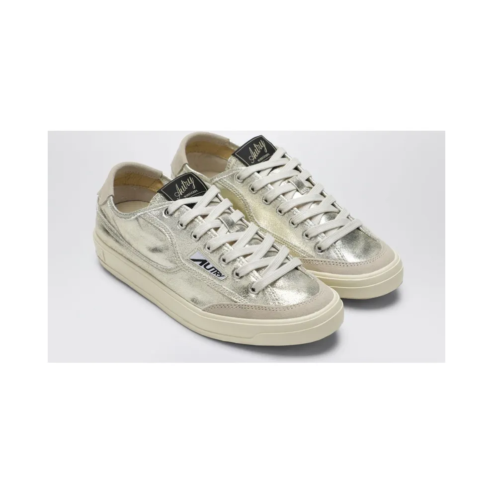Autry Laminated Leather Windscape Sneakers Platinum (SCLWCU08)