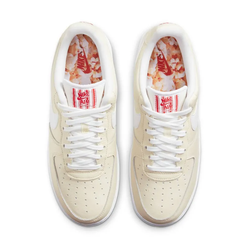 Nike Air Force 1 Low Popcorn Coconut Milk/White-University Red (CW2919-100)