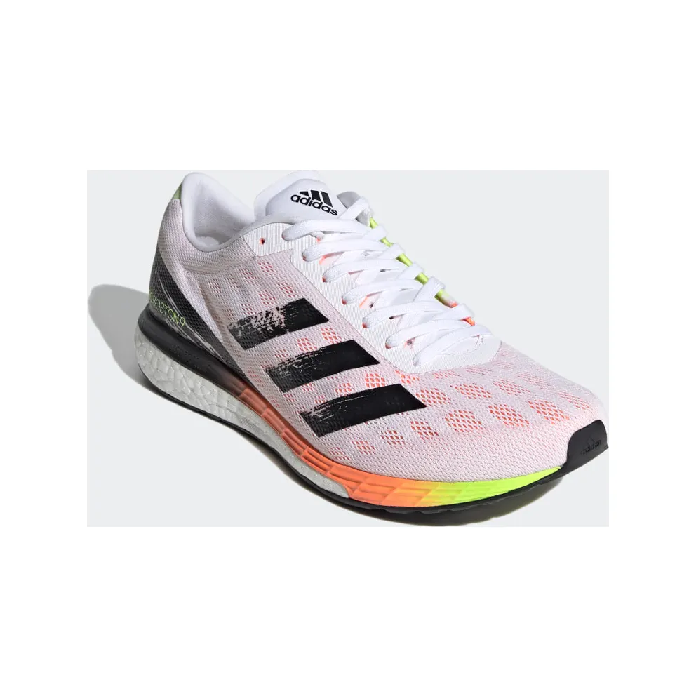 adidas Adizero Boston 9 Cloud White / Core Black / Screaming Orange (H68741)