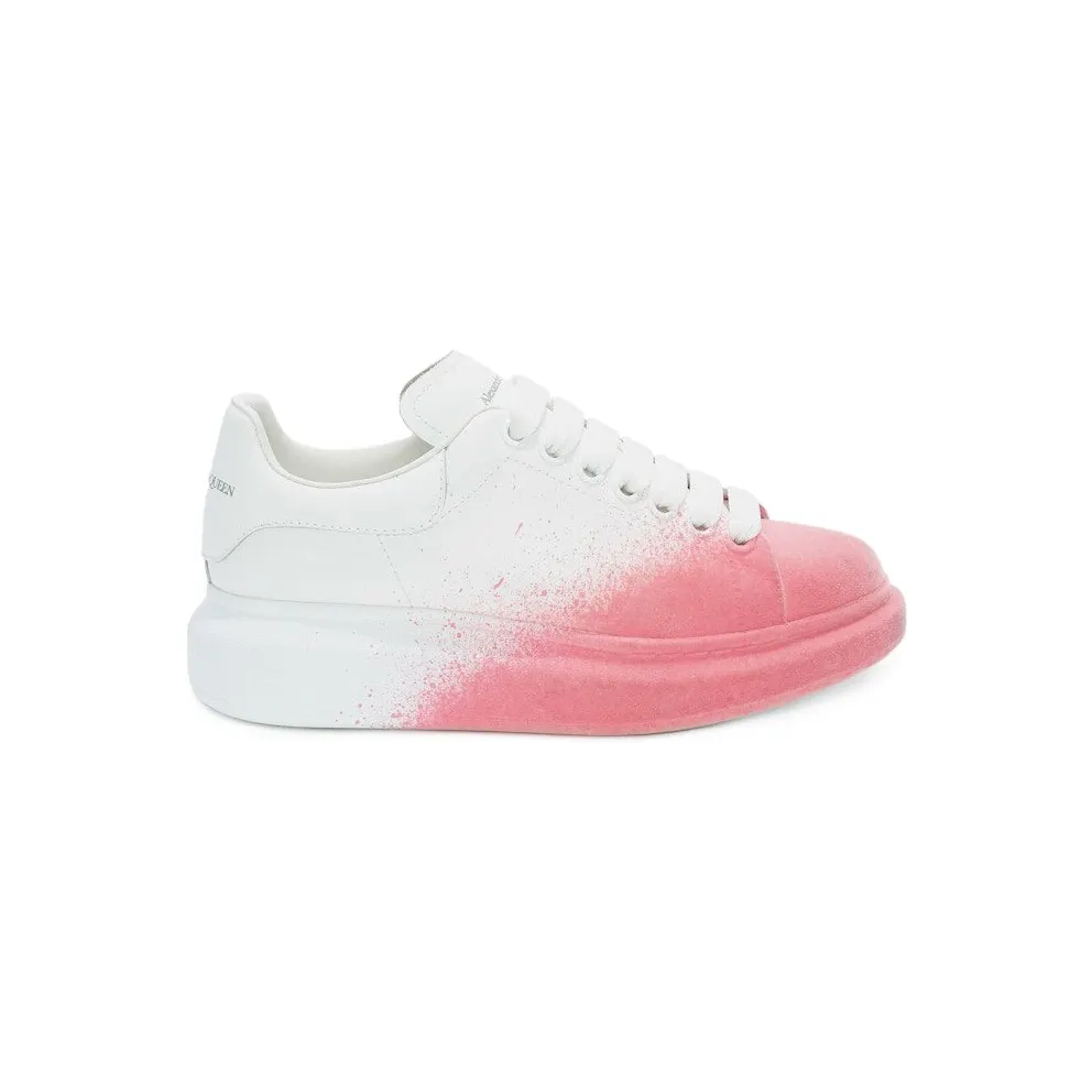 Alexander McQueen Oversized White Pink Velvet Spray (586388WHWM19307)