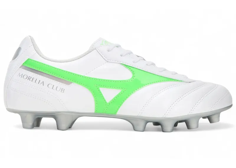 Mizuno Morelia II Club MD White Neon Green Galaxy Silver (P1GA251637)
