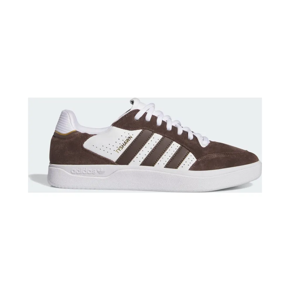 adidas Tyshawn Low Skateschuh Brown / Cloud White / Gold Metallic (IE3126)