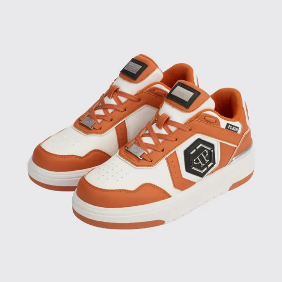 Philipp plein Runner Hexagon Predator Lace-up Sneakers Orange (SAFSUSC0925PTE003N20)