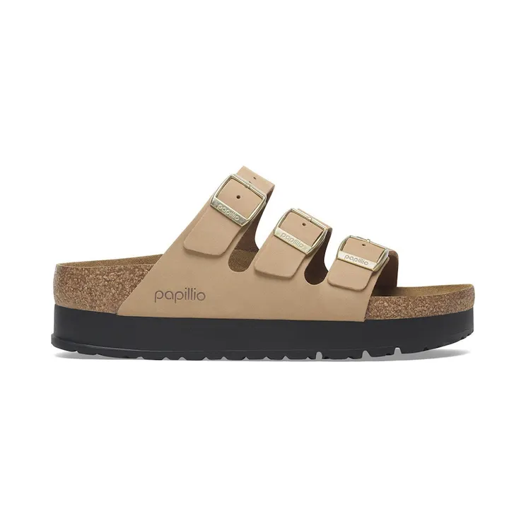 Birkenstock Florida Flex Platform Nubuck Leather Sandcastle (1029760)