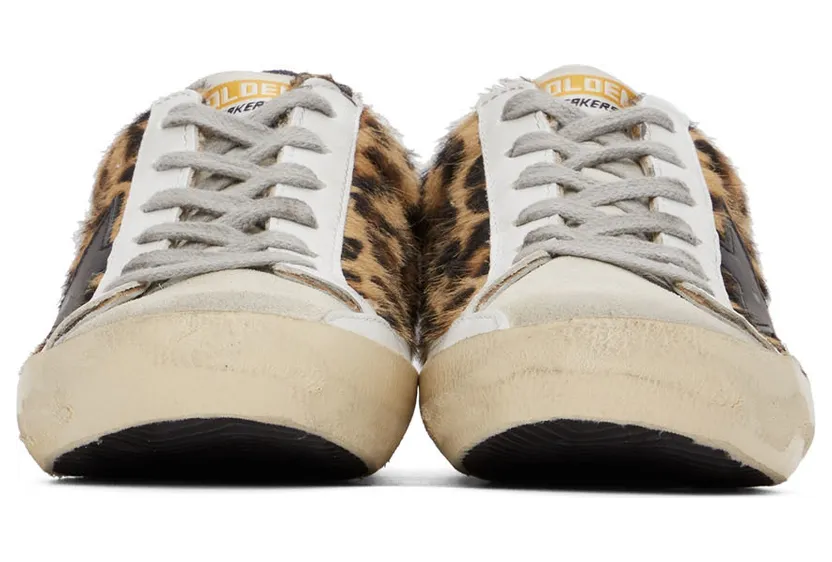 Golden Goose White & Brown Pony Hair Super-Star Classic Sneakers (GWF00101.F000565.80189) (2)