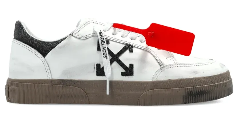 OFF-WHITE New Low Vulcanized Vintage White Black (OMIA293S26LEA0021110)