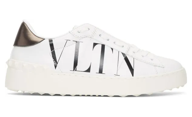 Valentino White and Black Valentino Garavani VLTN Open Sneakers (UW2S0781PST)