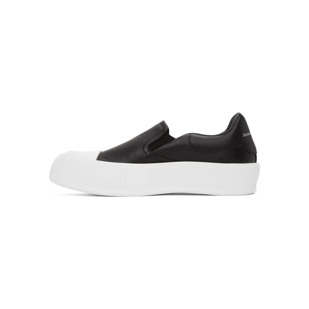 Alexander McQueen Black Deck Skate Plimsoll Sneakers (654595WHZT8) (3)