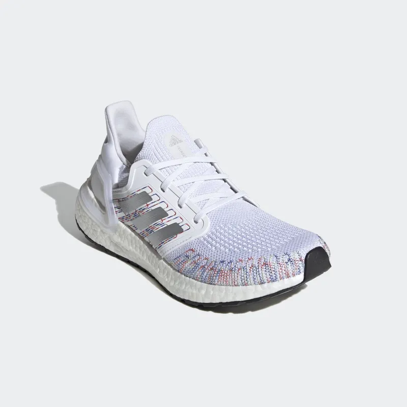 adidas Ultra Boost 20 White Multi (W) Cloud White/Silver Metallic/Multi-Color (EG0728)