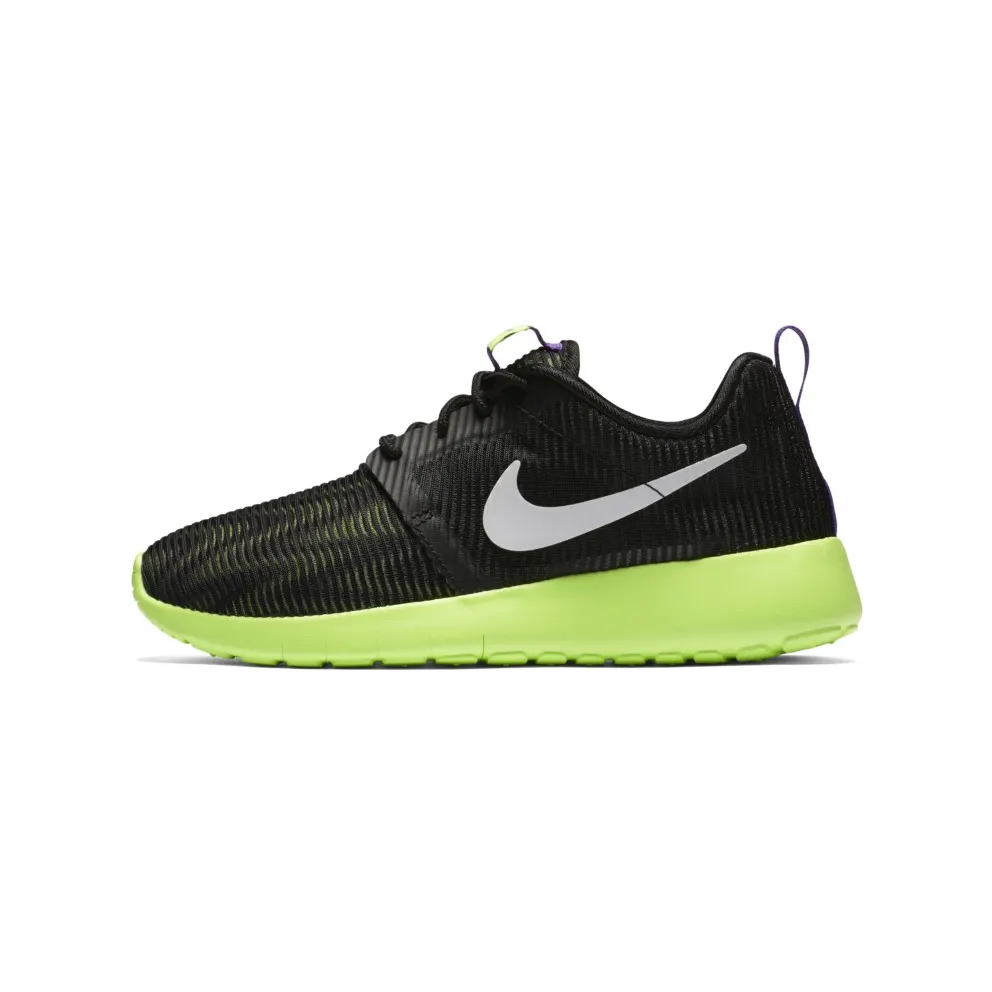 Nike Roshe One Flight Weight Black Ghost Green (GS) Black/White-Ghost Green-Grape Ice (705486-003)