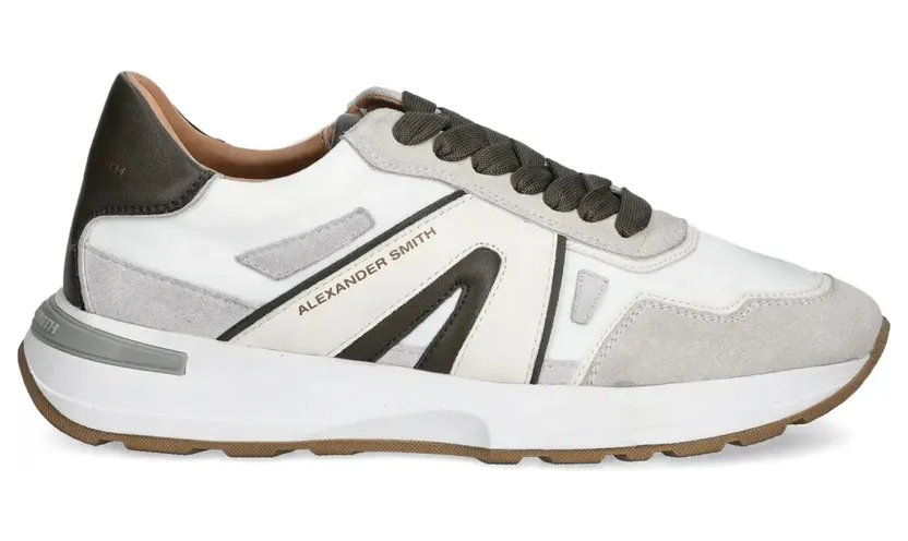 Alexander Smith Sneakers met leren vlakken – Wit (ASBBLPM3343)