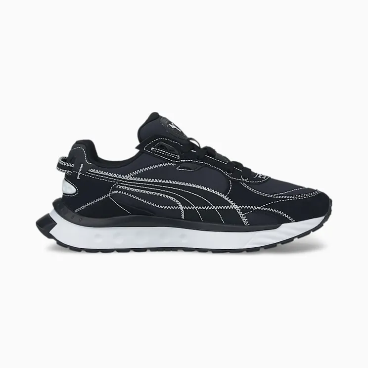 Puma Wild Rider geborduurde Wit/Zwart (383698-02)