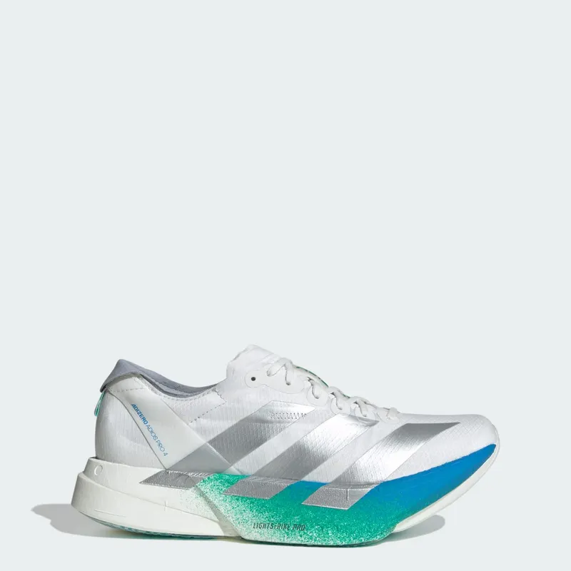 Adidas Adizero Adios Pro 4 Crystal White / Matte Silver / Glory Green (JR6354)
