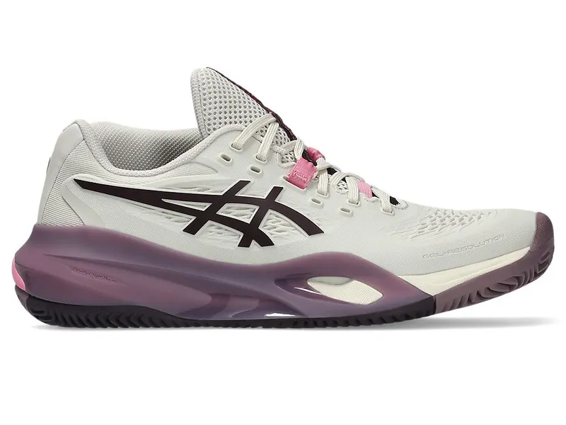 ASICS GEL-RESOLUTION X CLAY “Soft Oat / Dark Aubergine” (1042A277-250)