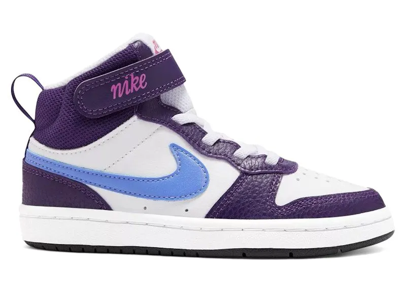 Nike Court Borough Mid 2 White Eggplant Royal Pulse (CD7783-106)
