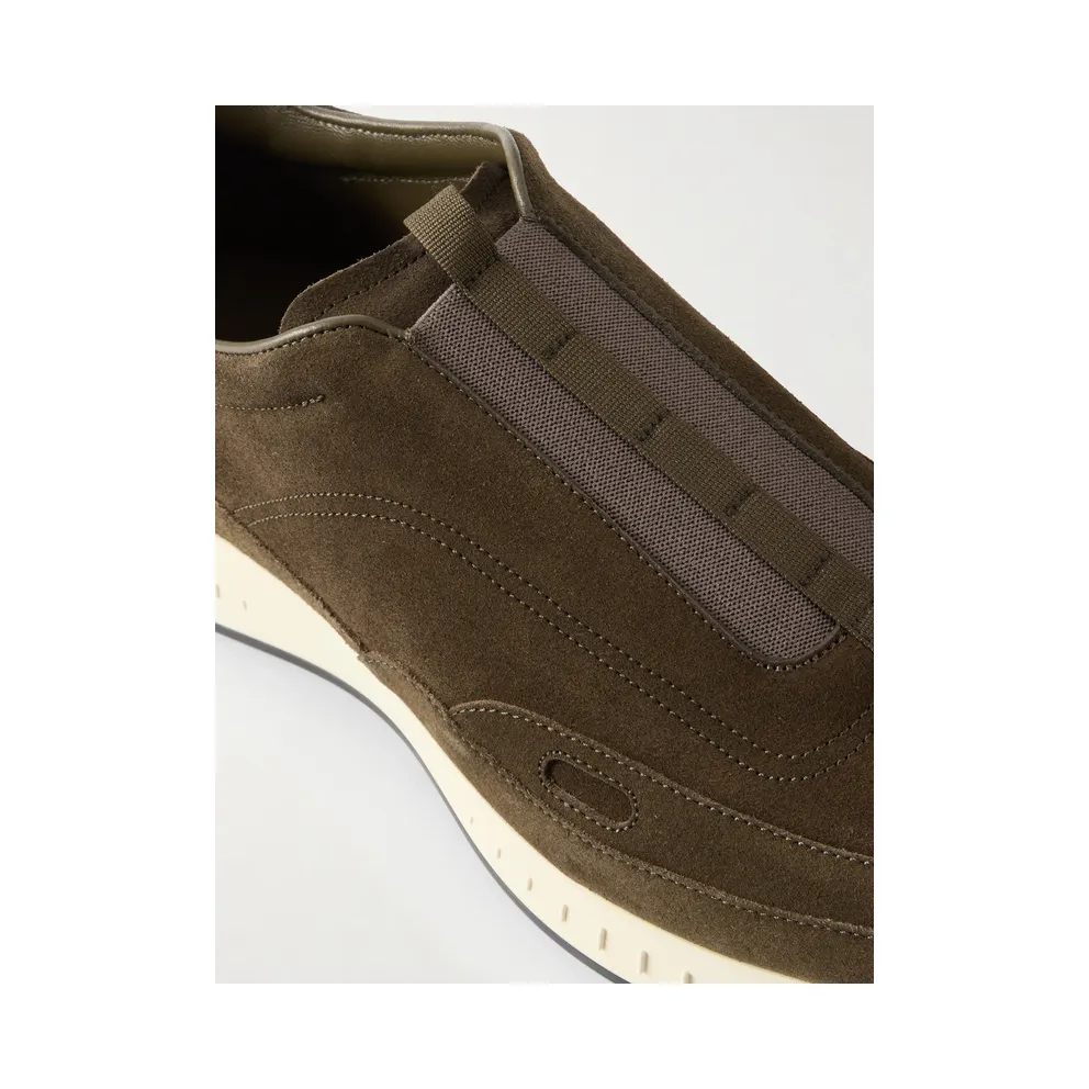 John Lobb Elastic Stream Suede Brown (AAD22JL)