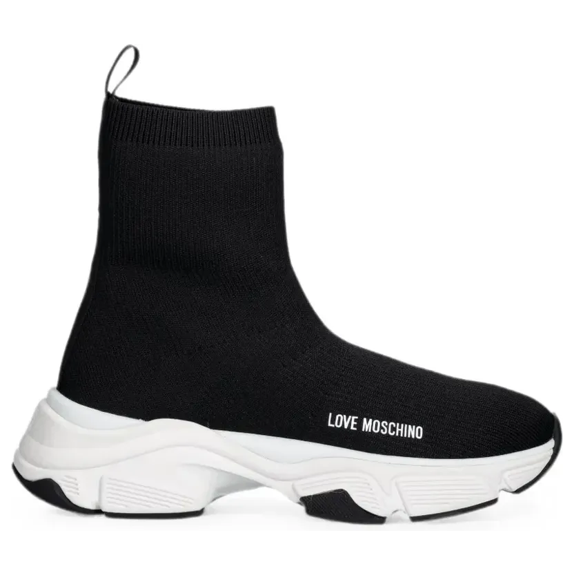 Love Moschino Sock-Sneakers -Print “Black” (JA15386G1OIY8)