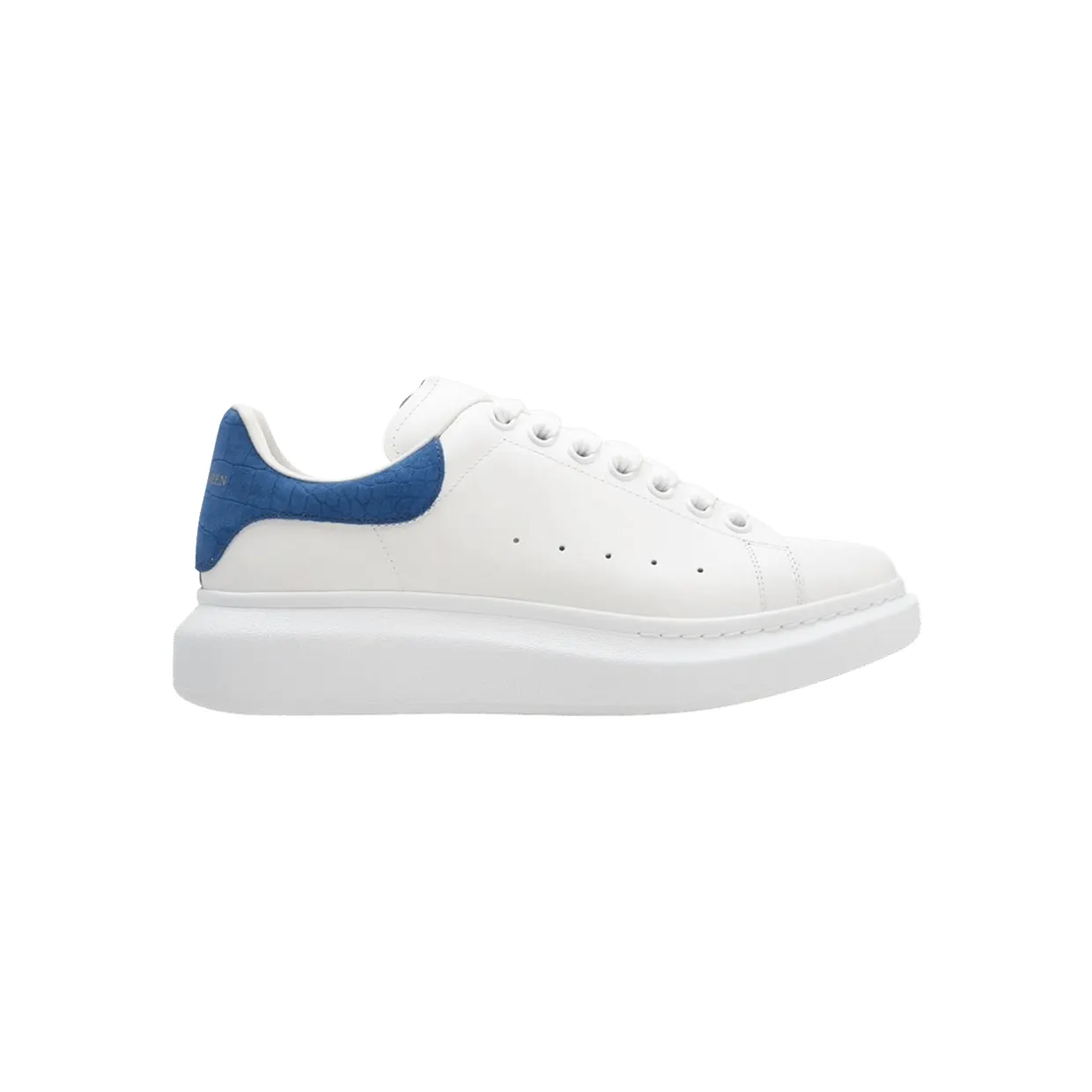 Alexander McQueen Oversized White Blue Croc (625162WHZ4K9255)