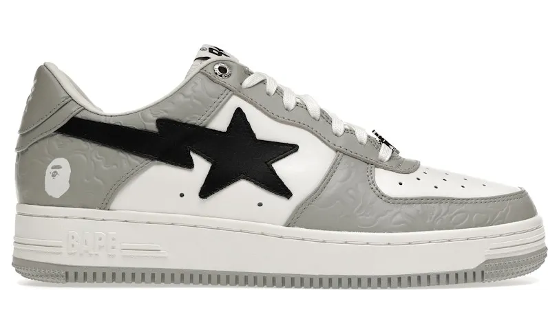 A Bathing Ape Bape Sta Low Grey Black (001FWH701002_WHT_A)