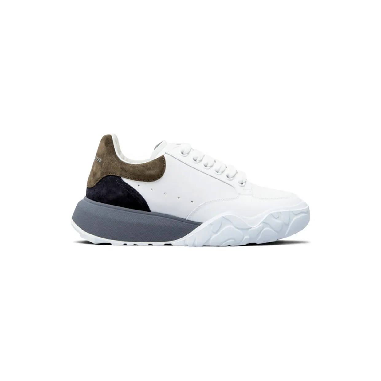 Alexander McQueen Oversized Court Trainer Optic White Blue Ivory (634618 WHZ93 9855)