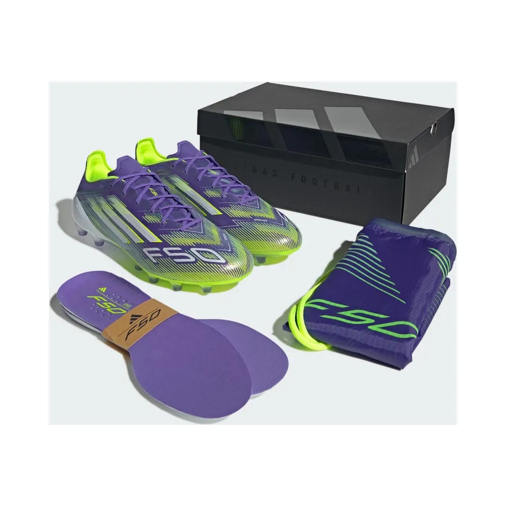 adidas F50 Elite Artificial Grass Boots “Purple Rush / Cloud White / Lucid Lemon” (JH7638)