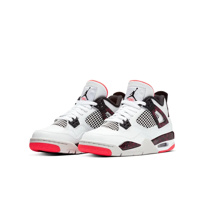 Jordan 4 Retro Flight Nostalgia (GS) White/Black-Bright Crimson-Pale Citron (408452-116)