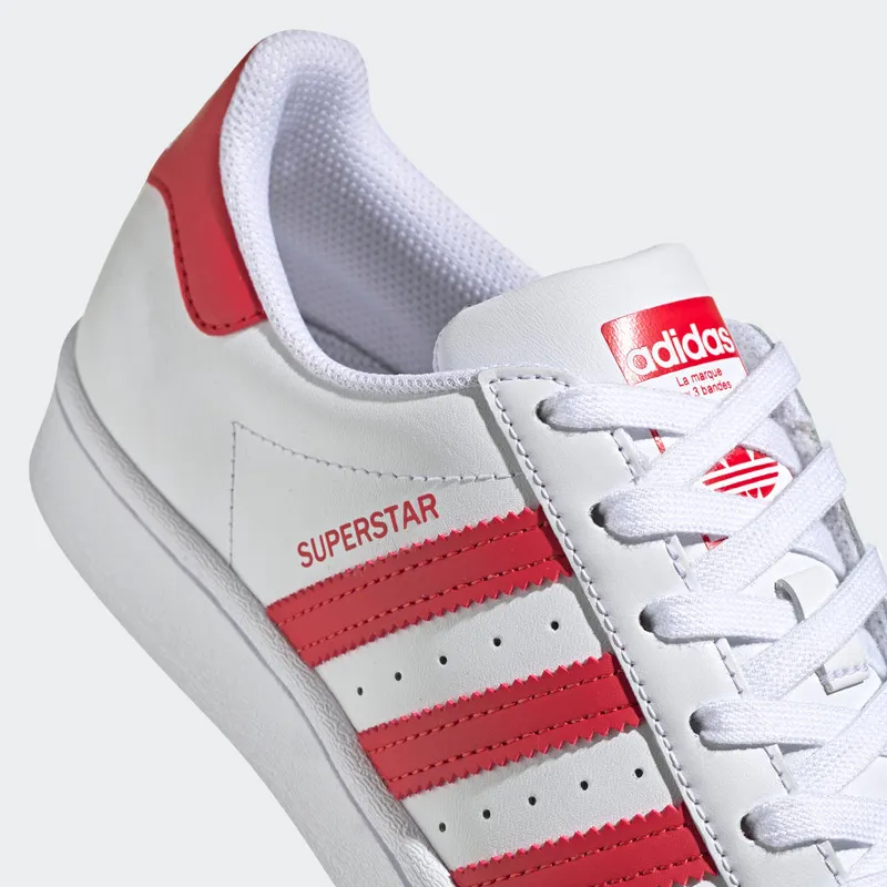 Adidas Superstar Cloud White / Scarlet / Cloud White (FW8293)
