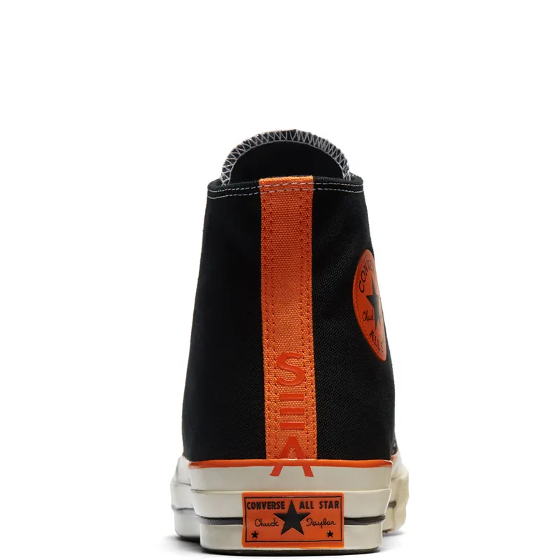 Converse Chuck Taylor All-Star 70s Hi Vince Staples Black Black/Vibrant Orange-Egret (161253C)