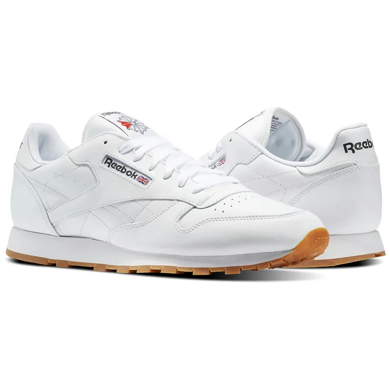 Reebok Classic Leather White White/Gum (Other Brands Reebok)