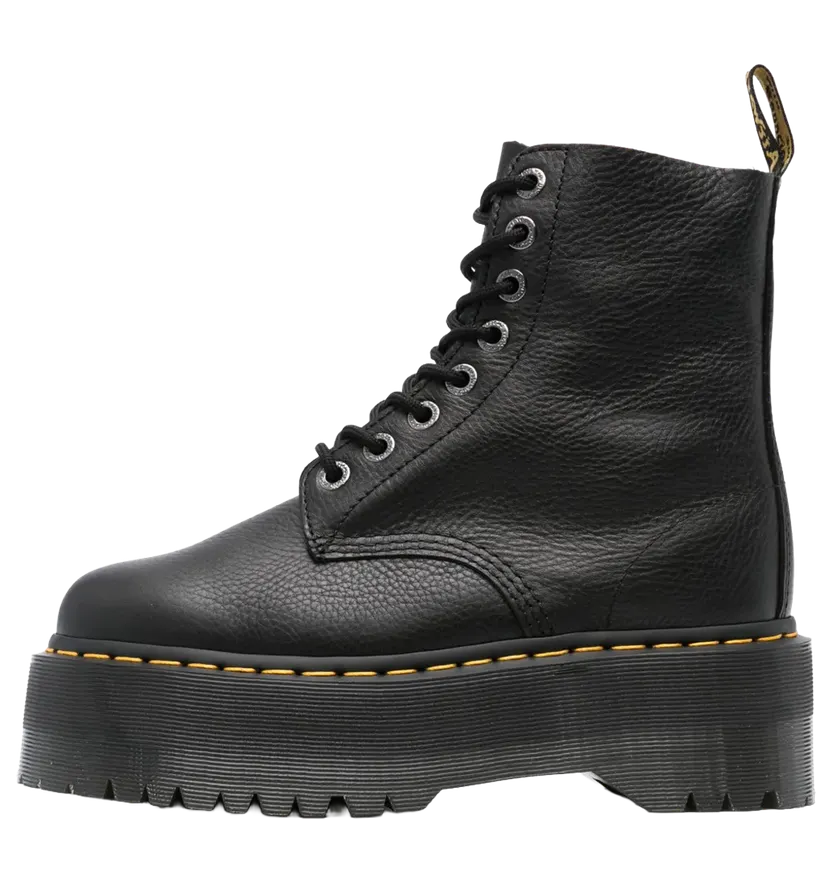 Dr Martens 1460 Pascal Max Leather Platform Boots “Black — Pisa” (26925001)