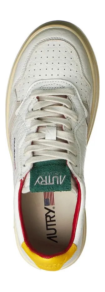 Autry Medalist Low Leather / Elephant White / Yellow / Amazon (AULWLE10) (4)
