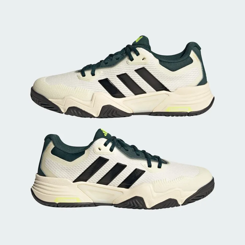 Adidas Solematch Control 2 Tennis Shoes Off White / Silver Metallic / Aurora Ivy (JH5141)