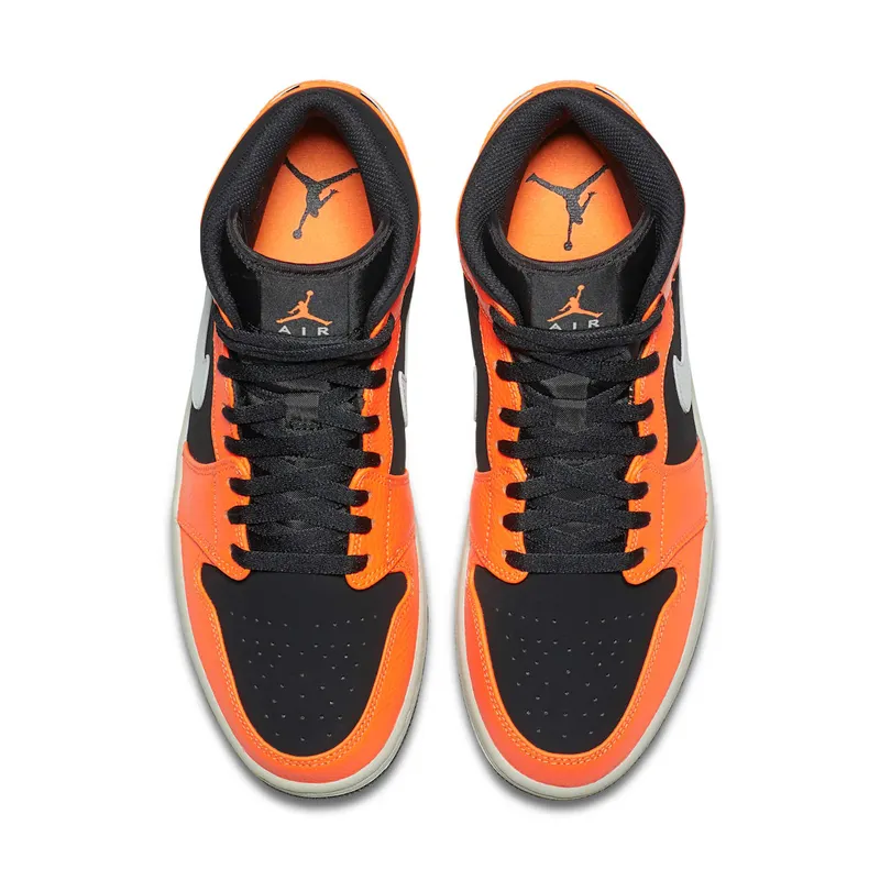 Jordan 1 Mid Black Cone Black/Cone-Light Bone (554724-062)