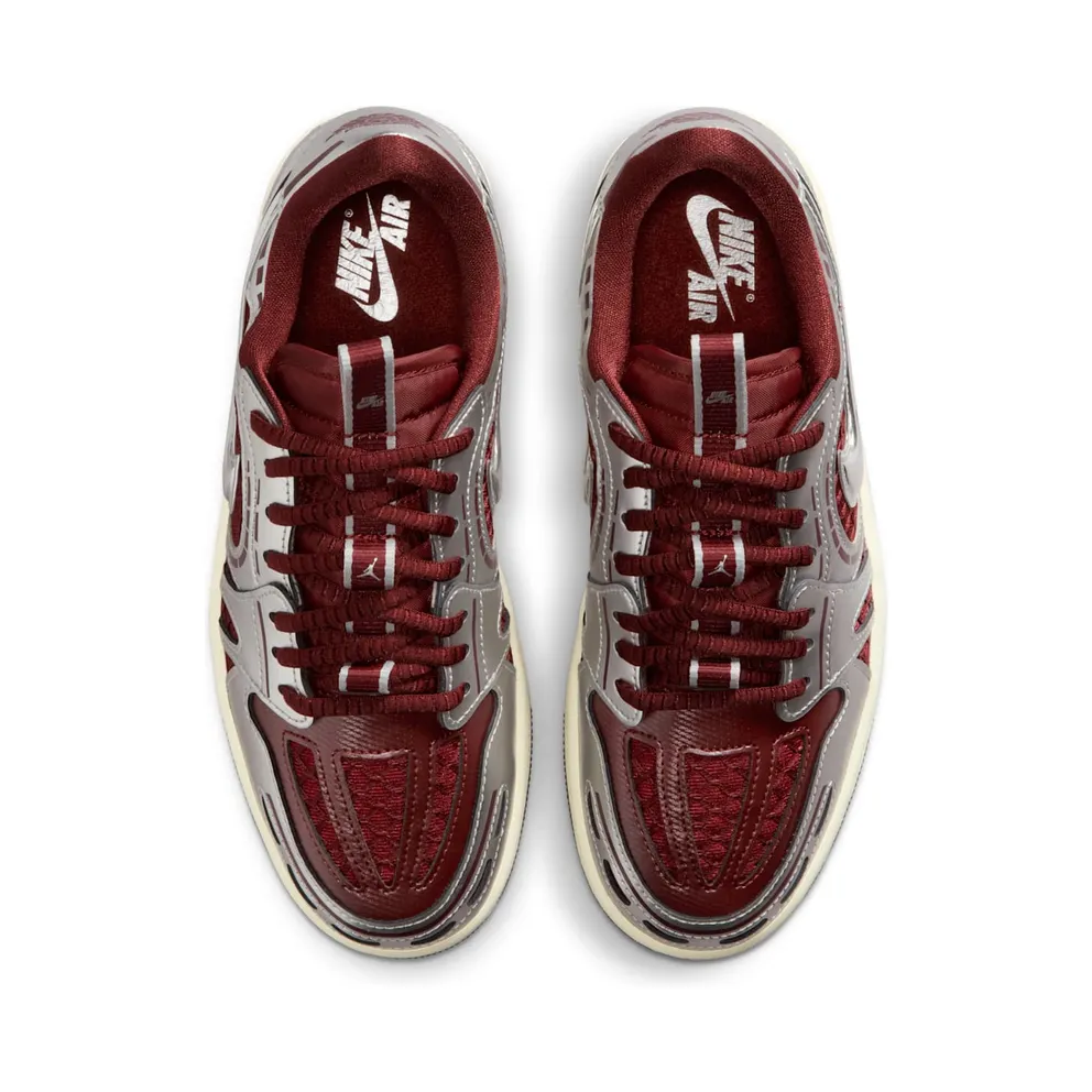 Jordan 1 Low Method of Make V3 Dark Team Red Metallic Silver (HQ2186-600)