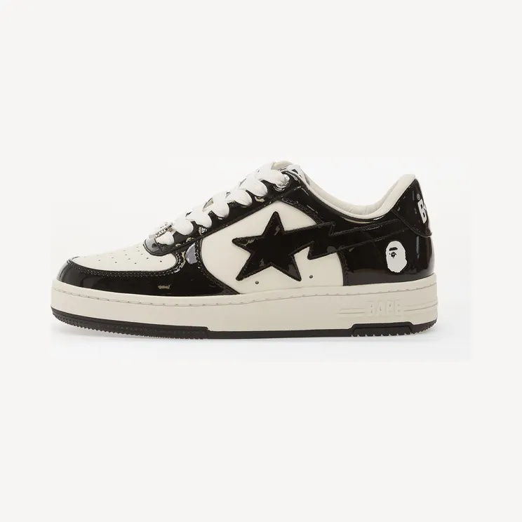 BAPE A Bathing Ape Sta van Patentleer “Black” (001FWM302301LBLK)